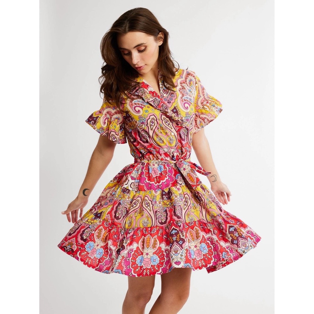 Colorful Paisley Mini Dress